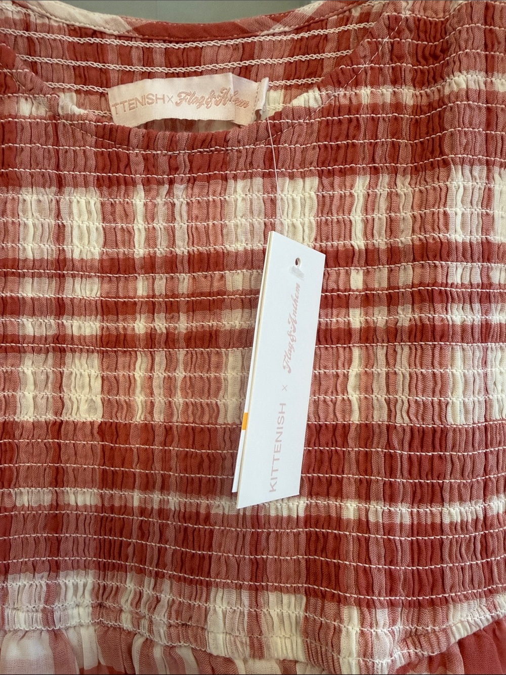 Pink Red Plaid Ruffled Sundress - Picture 3 of 8
